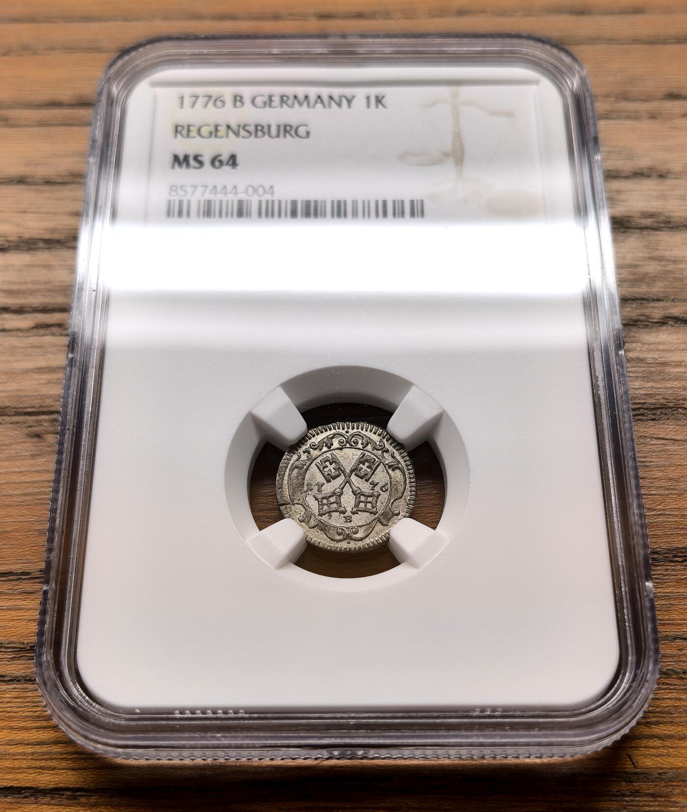 纫秋兰以为佩·凡希社微拍感恩专场 1776B神罗雷根斯堡1K银币NGC-MS64