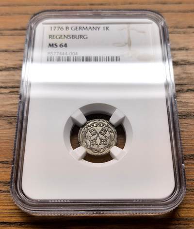 纫秋兰以为佩·凡希社微拍感恩专场 - 1776B神罗雷根斯堡1K银币NGC-MS64