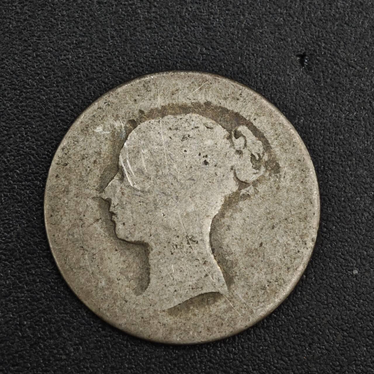 【淘币小摊】限时拍第八百一十二拍  小银币场  满百包邮可预留两周  周一统一发货  英国维多利亚4便士银币