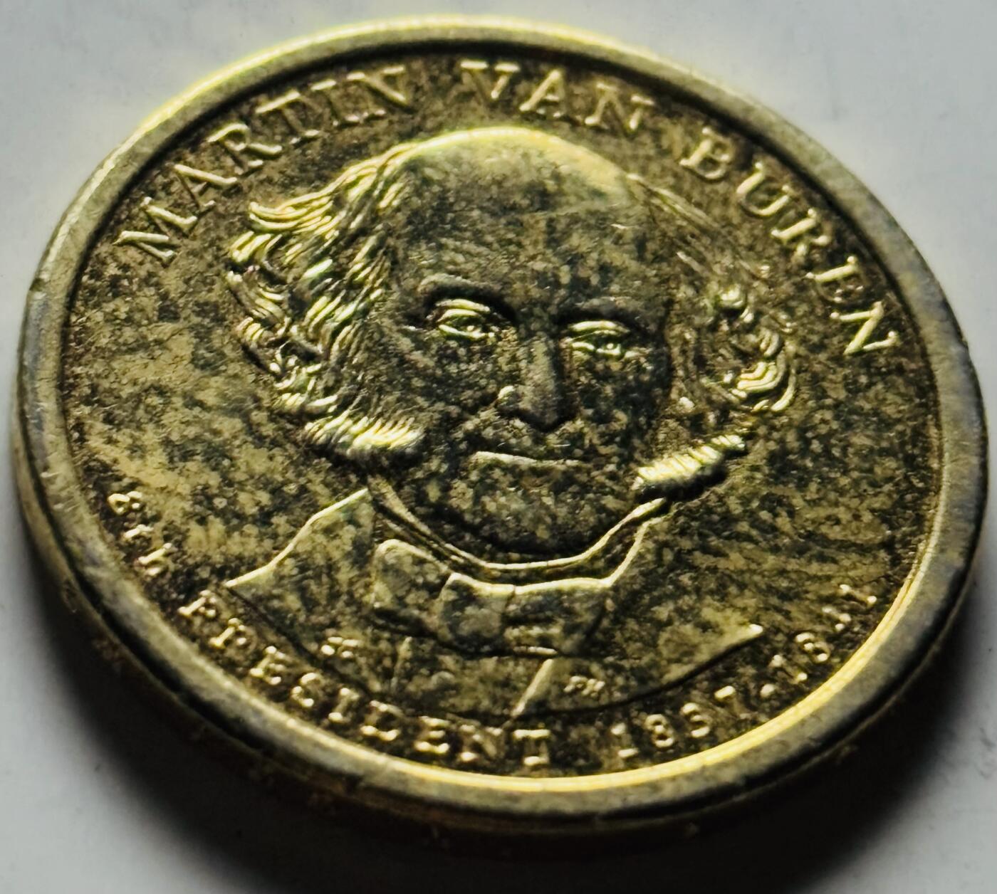 文馨钱币收藏第 284 场，【 长期接收代拍品】老藏家拍品南朝鲜李承晚时期货币，泰国大型纪念币，土耳其各时期及各国套币场 美国第8任总统马丁范布伦1美元纪念币铜币