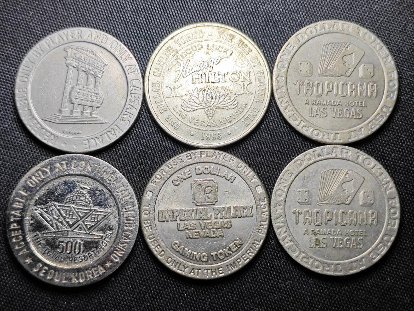 KK钱币收藏小铺 （套币 好品/批量散币 银币）专场  2月预留时间 周末发货  美国筹码代币一组6枚