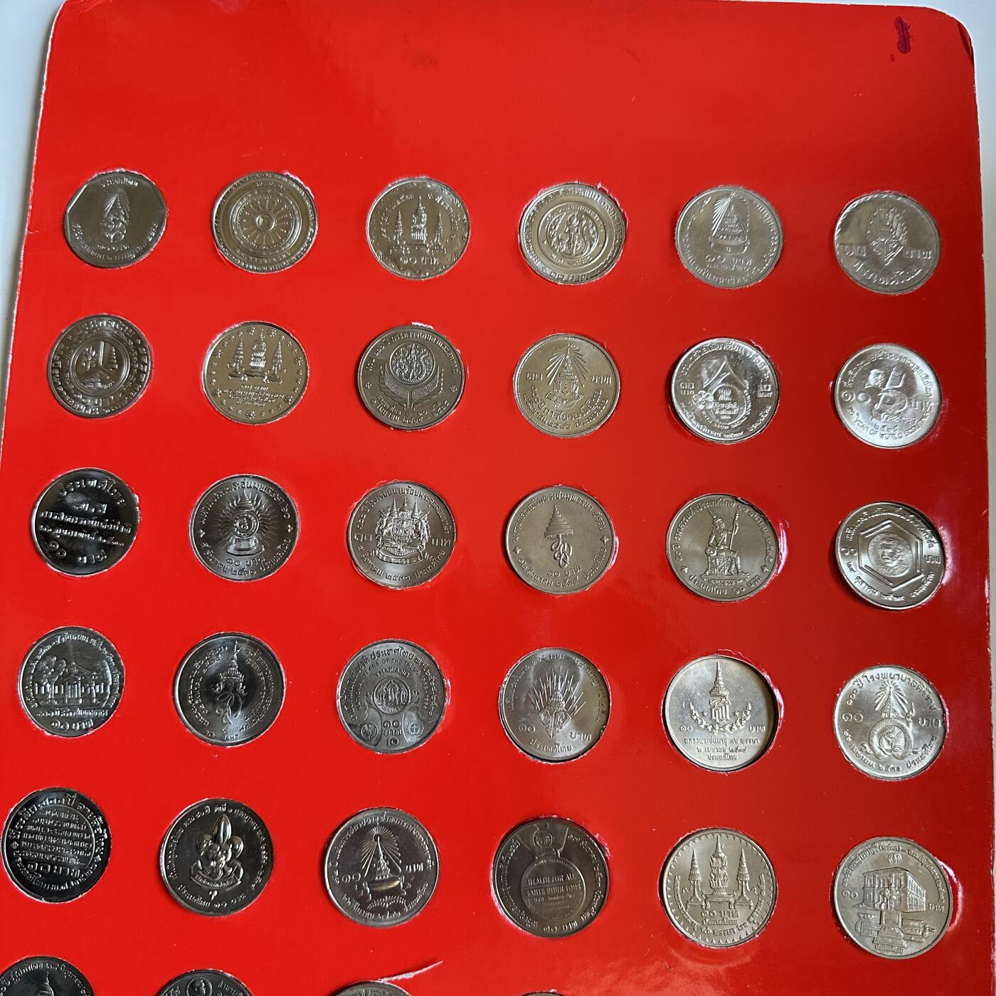 🌹外币初藏🌹🐯2025年第134场  每周二四六晚8️⃣点 接代拍 泰国10泰铢纪念币铜镍版46枚大全套 几枚总筋币很难凑