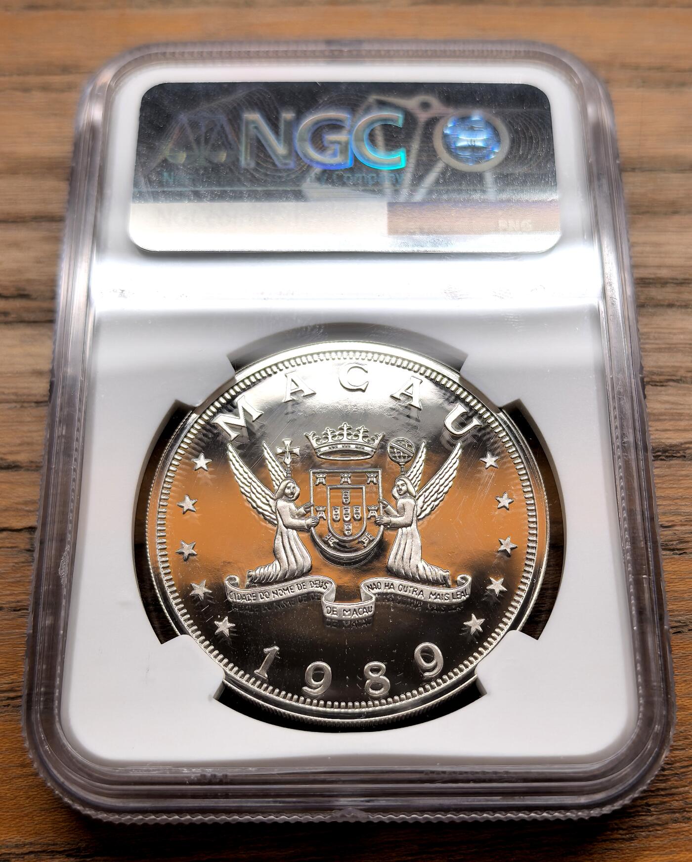 纫秋兰以为佩·凡希社微拍感恩专场 1989澳门生肖蛇100元大银精铸NGC-PF69UC