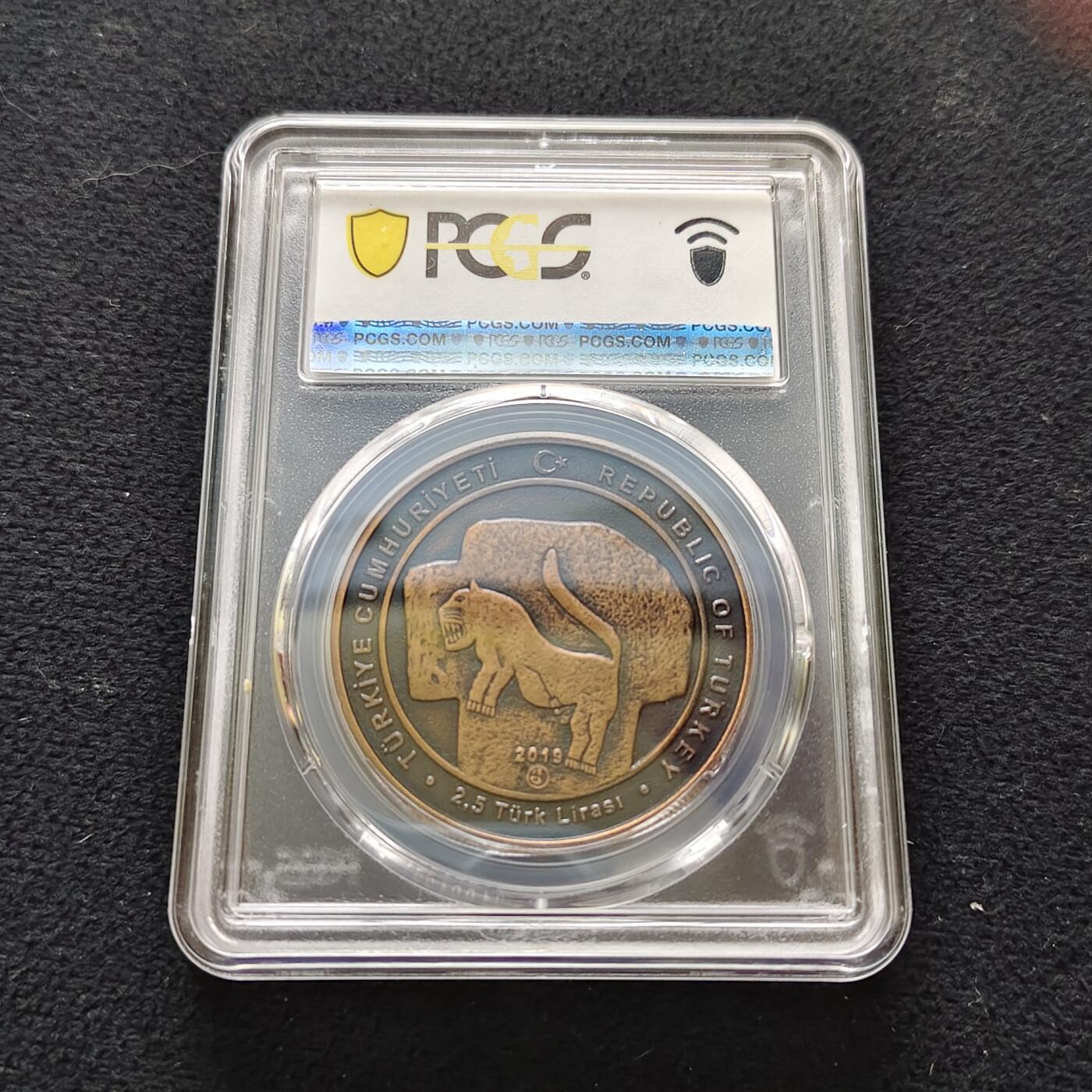 【全场包邮】纯粹捡漏拍483场（免费代拍第20场） 【收藏级·少见】土耳其2019年2.5里拉哥贝克力石阵之年仿古铜币-量5000-PCGS MS69 BN