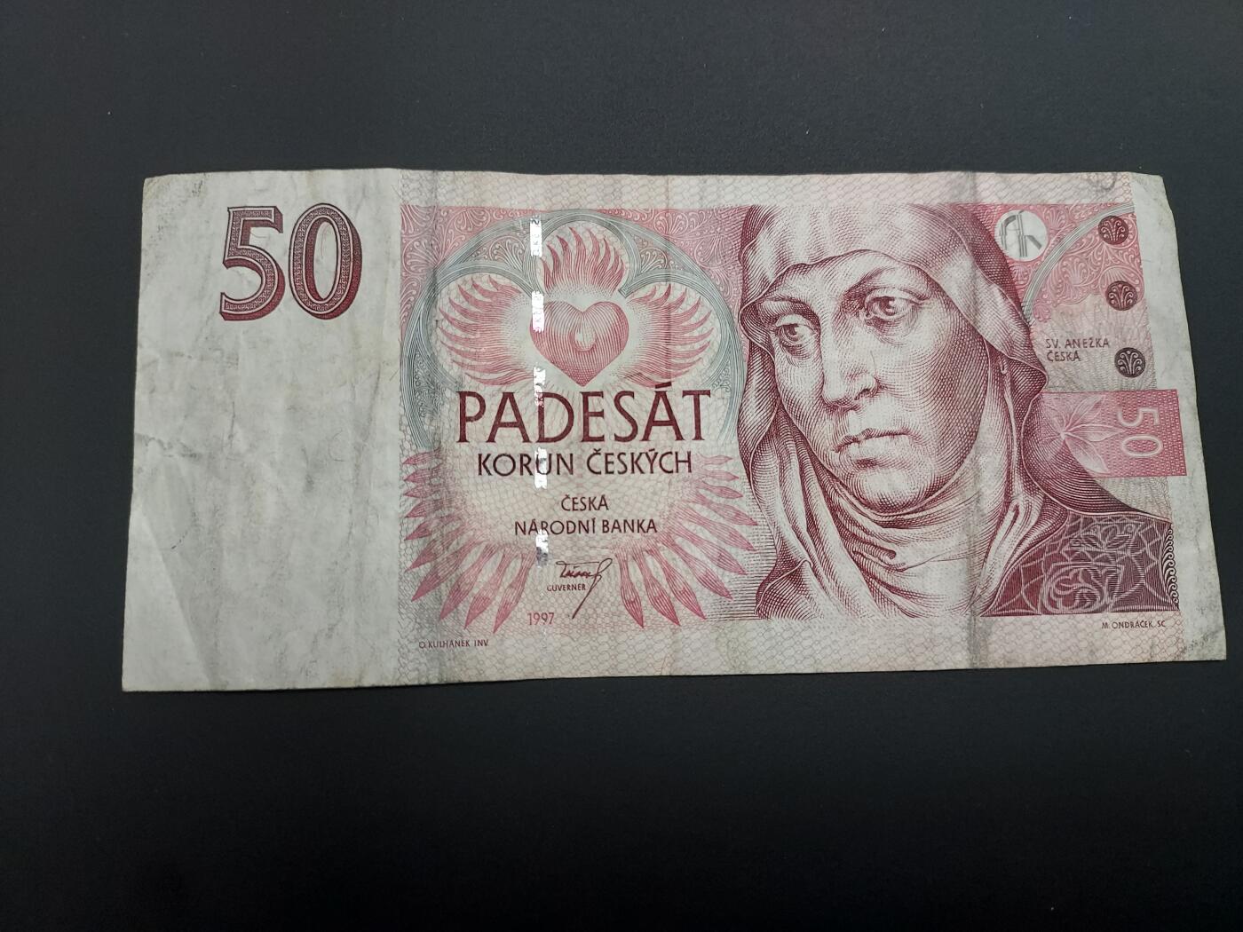 博彦收藏   12月8日 8点 钱币专场 捷克 50 克朗 流通品