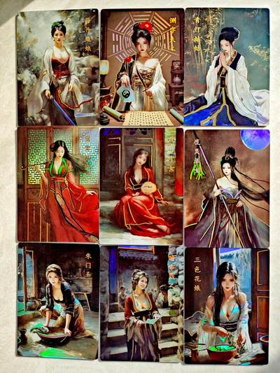 卡牌限时025期活动专场 - 【全新】银信潮玩-身渊临离-三六传奇彩金彩闪收藏卡1套9张