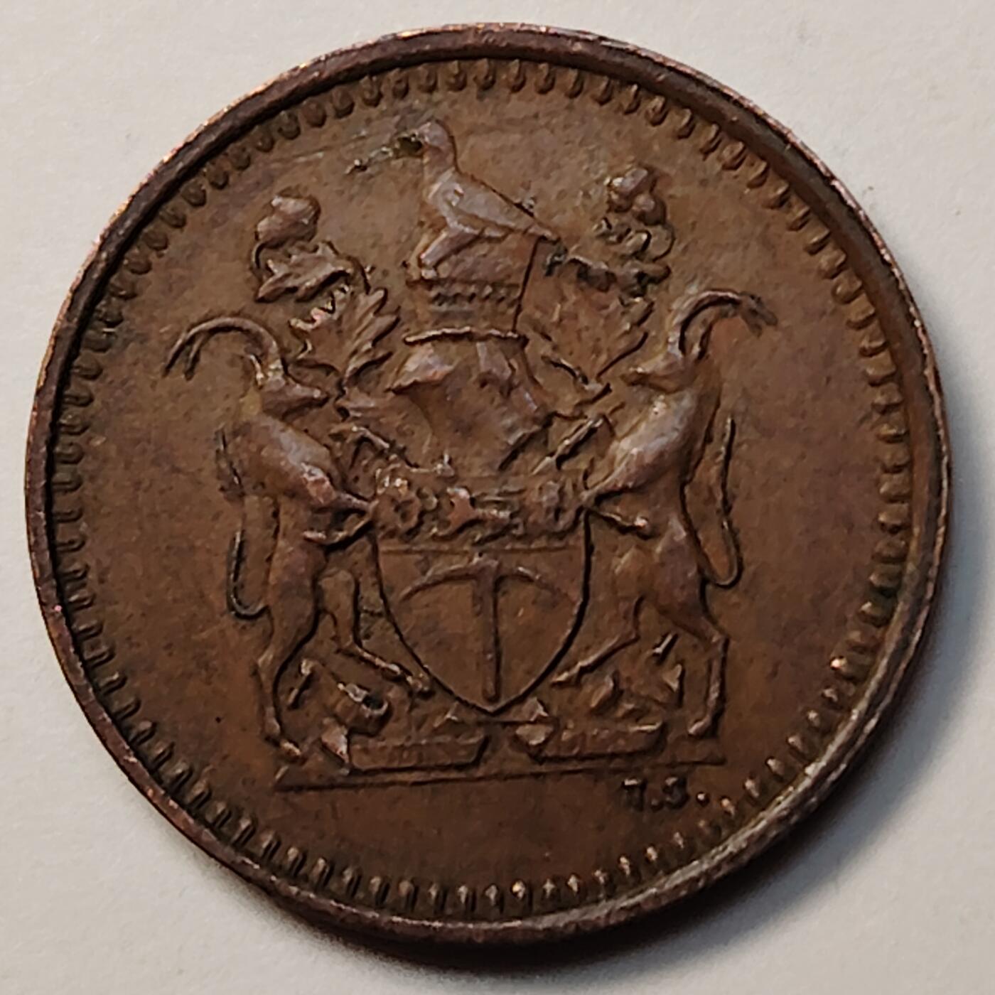 布加迪🐬～世界钱币(上海)🌾第 262 期 /  各国套币和散币 罗德西亚 1970年 1/2分