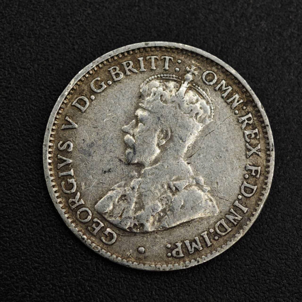 【淘币小摊】限时拍第八百一十二拍  小银币场  满百包邮可预留两周  周一统一发货  澳大利亚1925年乔治五世3便士银币