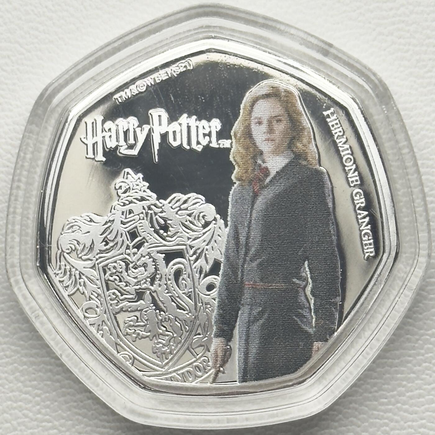 ＜小葵钱铺＞第66期·散币·银币场·满200包邮，不寄存·12月1号发货 〈发行量19999〉库克群岛2021年哈利波特·赫敏25分彩色镀银类精制纪念币