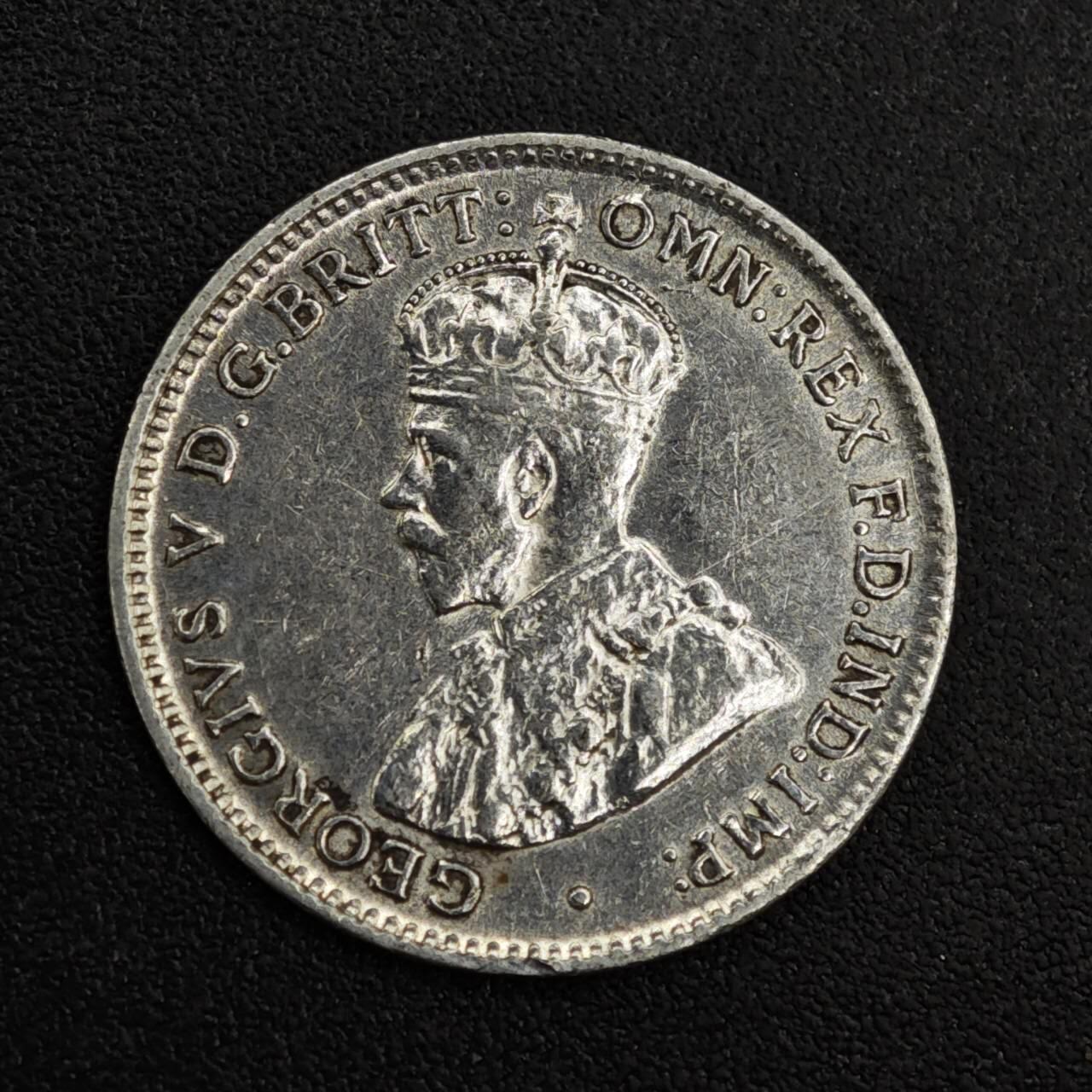 【淘币小摊】限时拍第八百一十二拍  小银币场  满百包邮可预留两周  周一统一发货  澳大利亚1918年乔治五世3便士银币