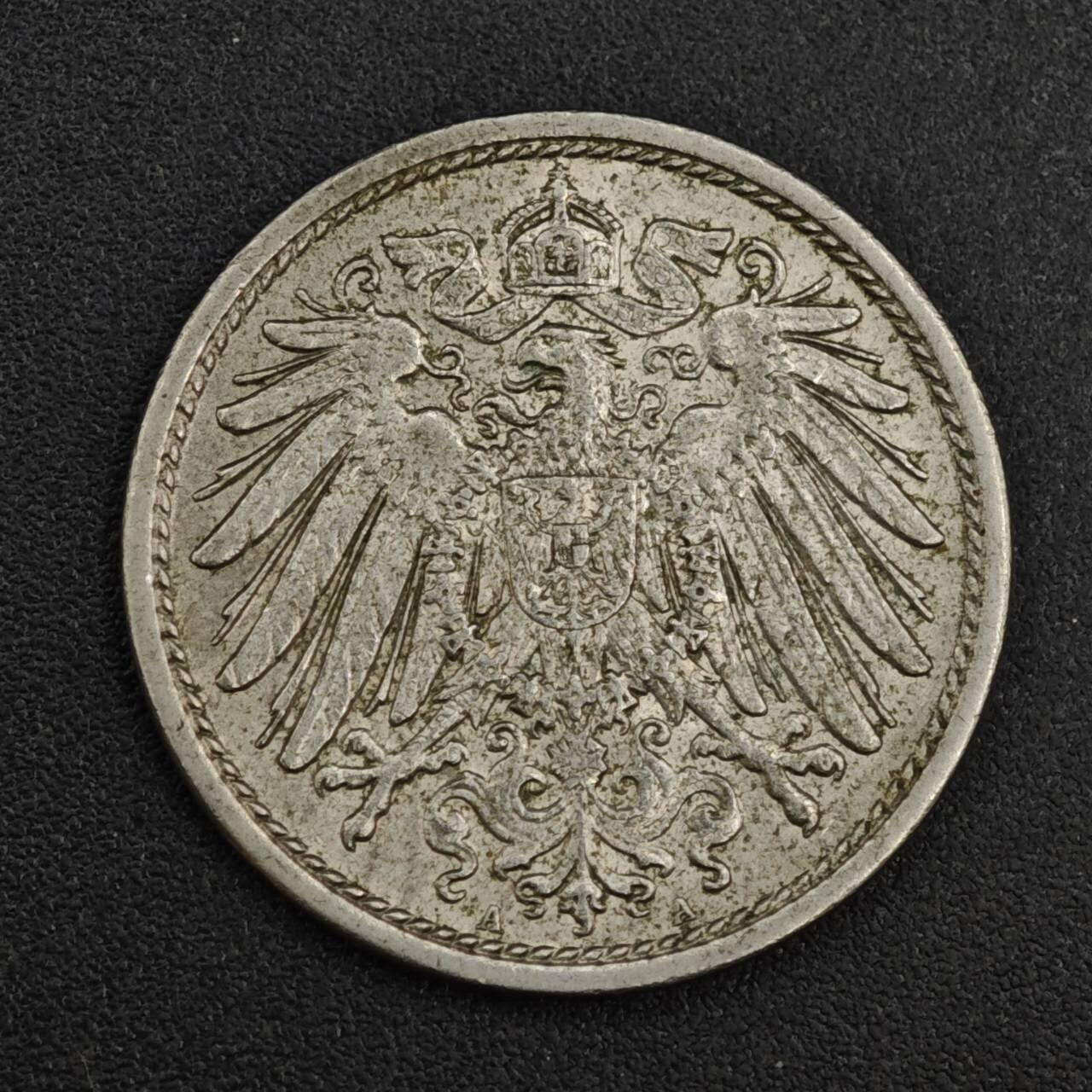 【淘币小摊】限时拍第八百一十二拍  小银币场  满百包邮可预留两周  周一统一发货  德国1911年长翅10芬妮镍币