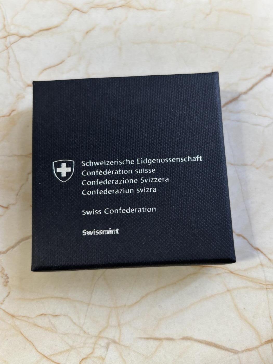 第183期拍卖 瑞士2020年穿越阿尔卑斯山的新铁路精制银币，835银，20克，发行7500枚，有氧化