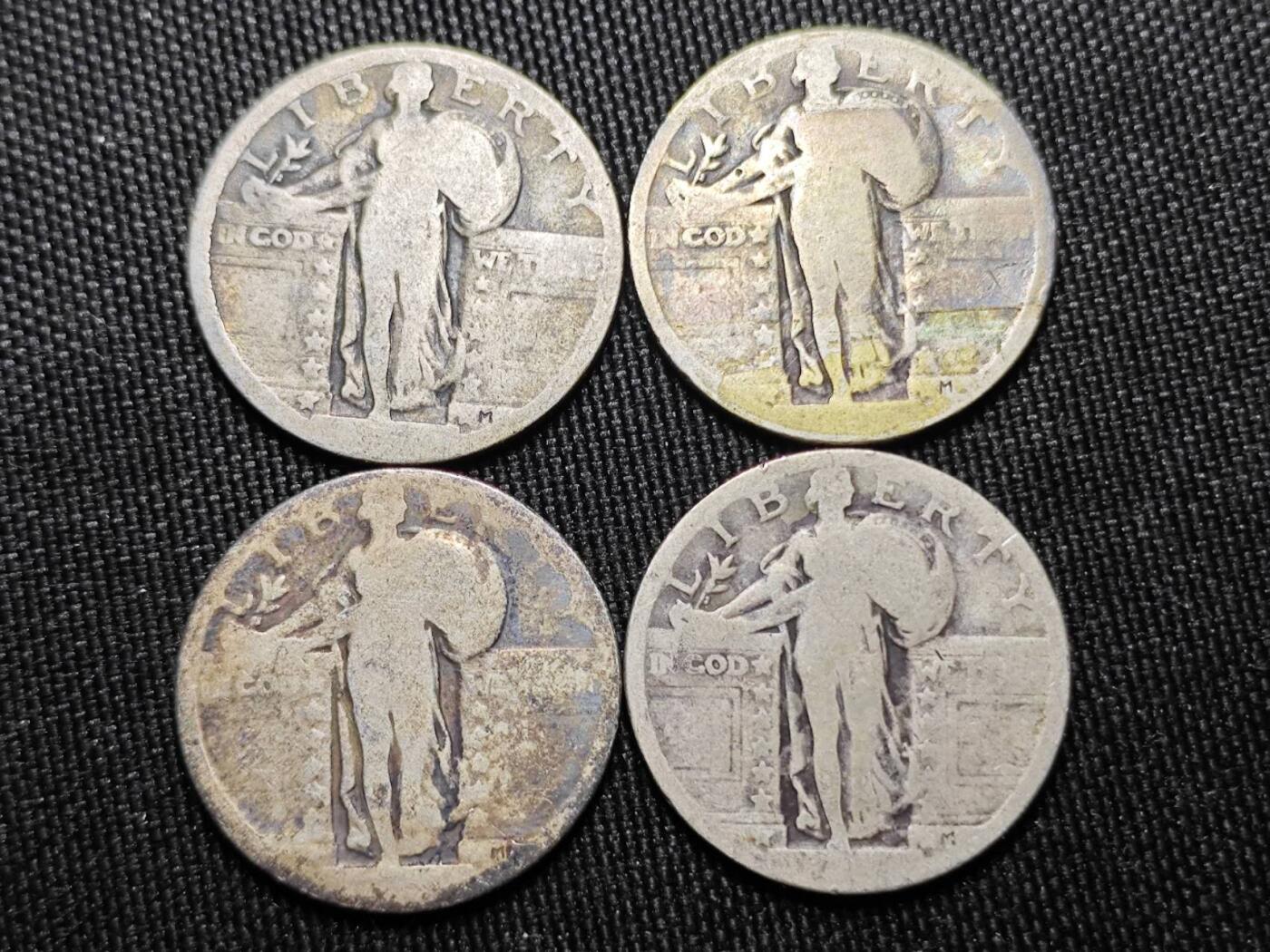 KK钱币收藏小铺 （套币 好品/批量散币 银币）专场  2月预留时间 周末发货  美国站人飞鹰银币一组4枚