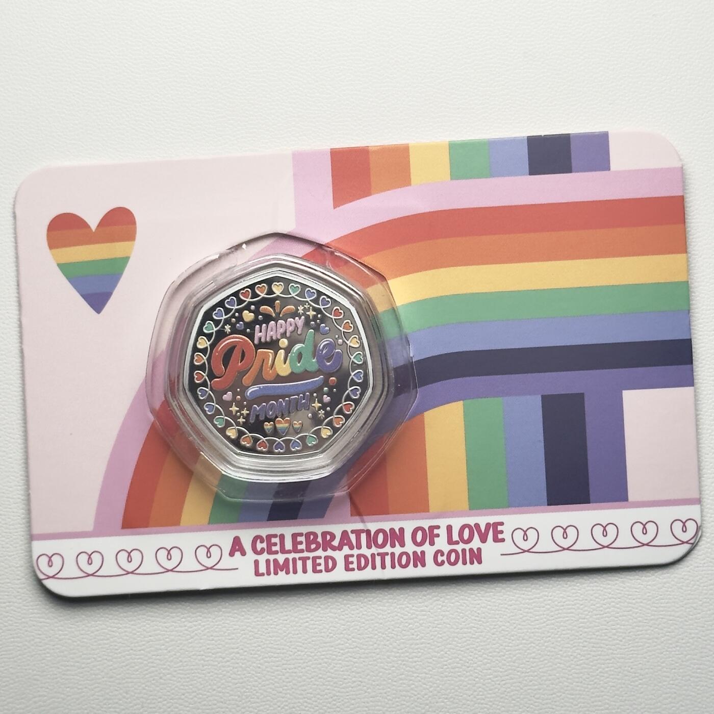 ＜小葵钱铺＞第66期·散币·银币场·满200包邮，不寄存·12月1号发货 〈发行量499〉所罗门群岛2025年骄傲月50分卡装彩色镀银类精制纪念币