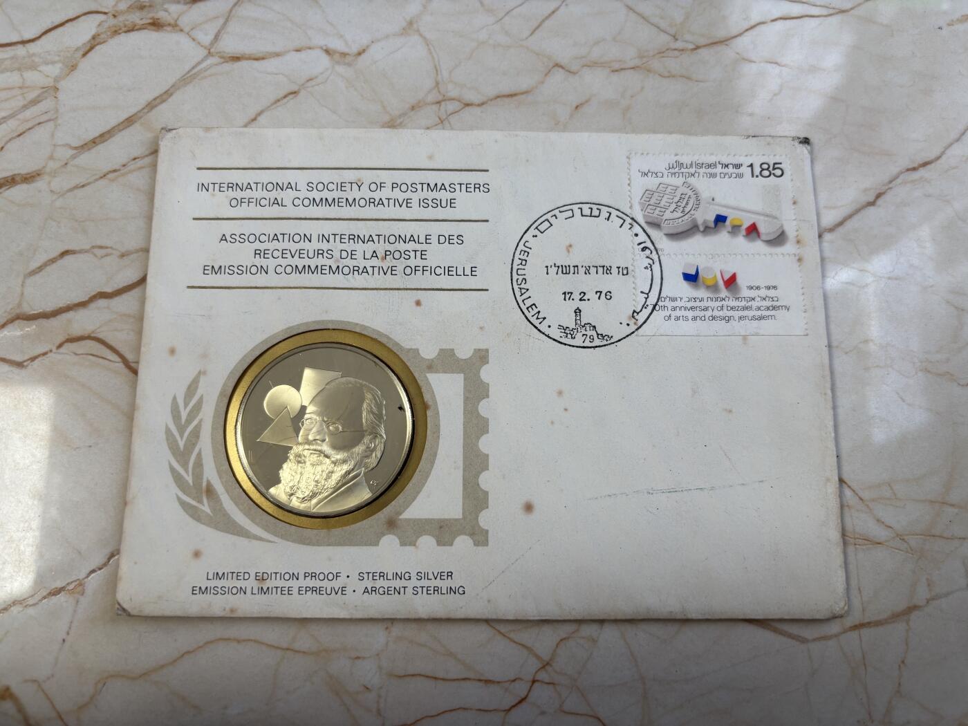 第183期拍卖 美国富兰克林造币厂1976年人物925银纪念银章，925银，21.15克，直径39毫米