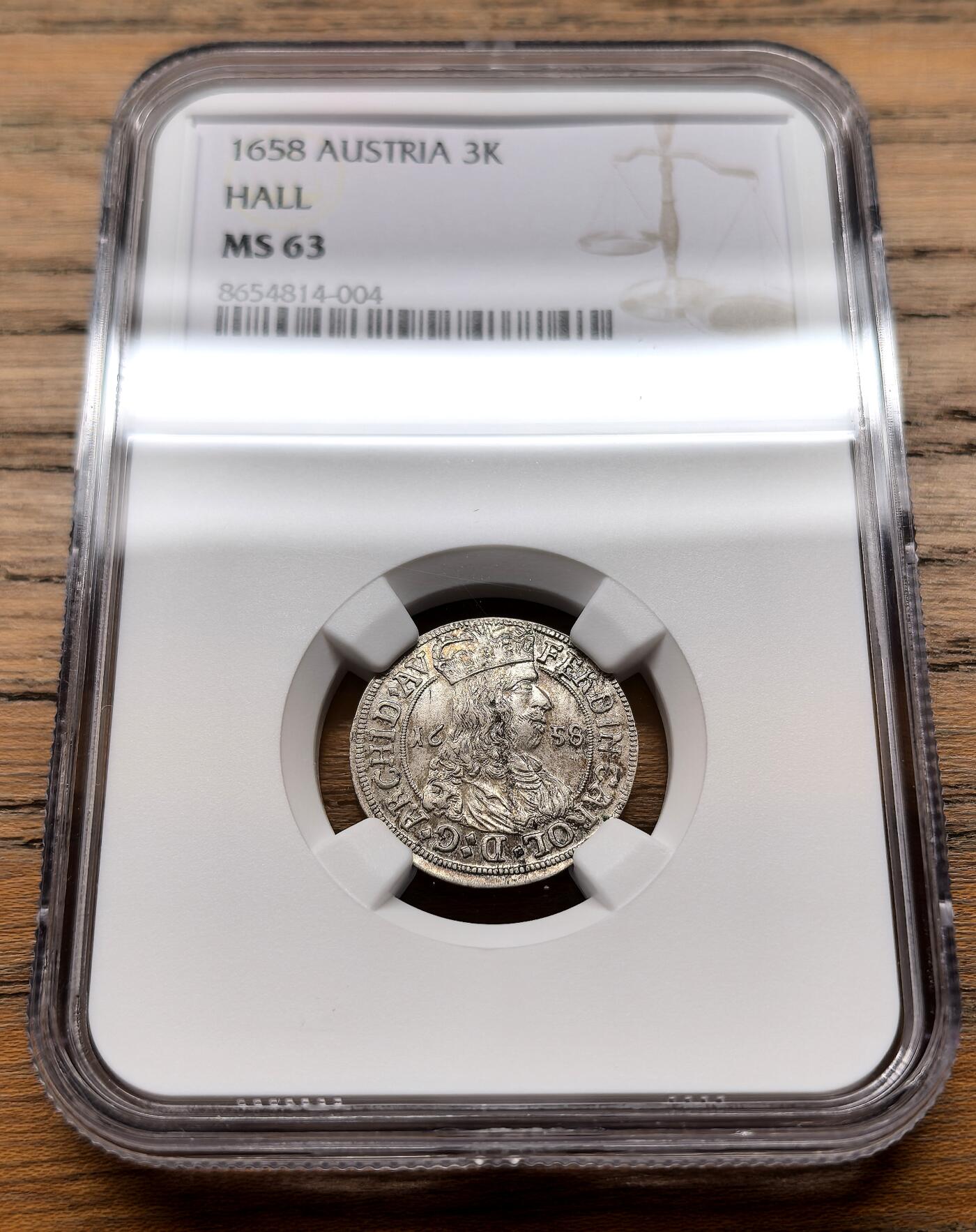 纫秋兰以为佩·凡希社微拍感恩专场 1658神罗总庭斐迪南3K银币NGC-MS63，N冠军分！