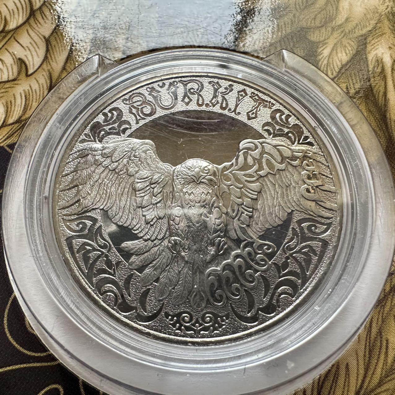 🌹外币初藏🌹🐯2025年第134场  每周二四六晚8️⃣点 接代拍 哈萨克斯坦2022年金雕100坚戈纪念币 发行量3万枚 精制币