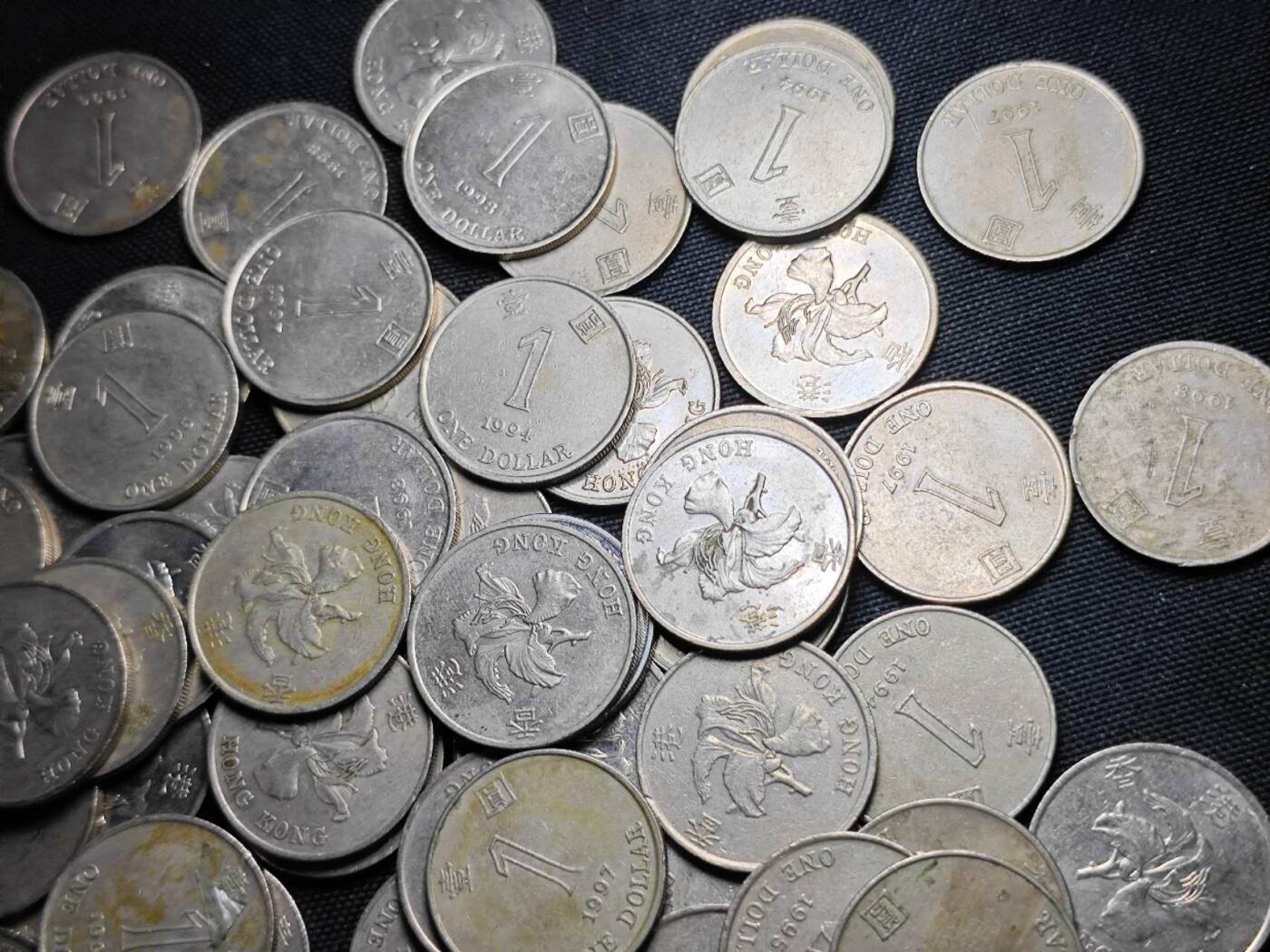 KK钱币收藏小铺 （套币 好品/批量散币 银币）专场  2月预留时间 周末发货  香港1元126枚一组