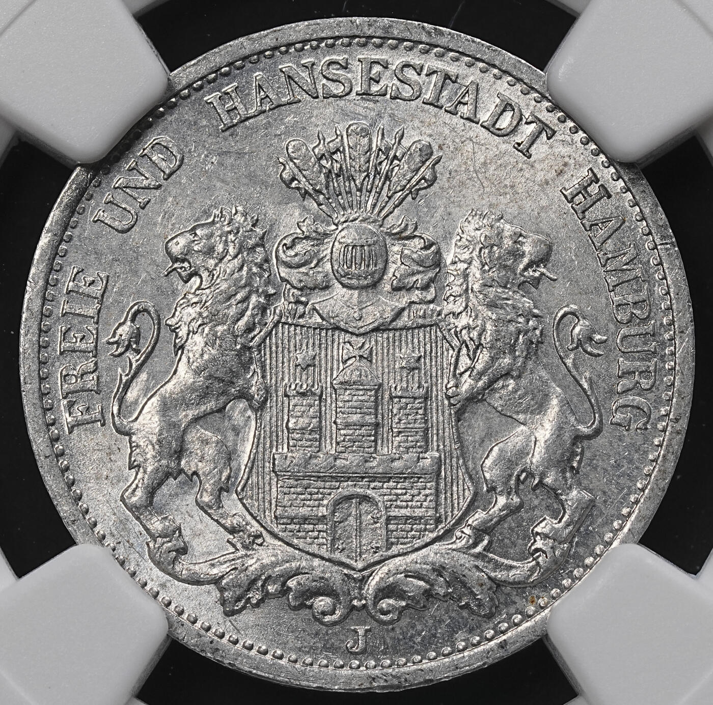 修遠堂世界钱币第九十五期 NGC MS62 1923年德国紧急时期汉堡20万马克