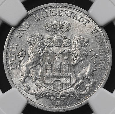 修遠堂世界钱币第九十五期 - NGC MS62 1923年德国紧急时期汉堡20万马克