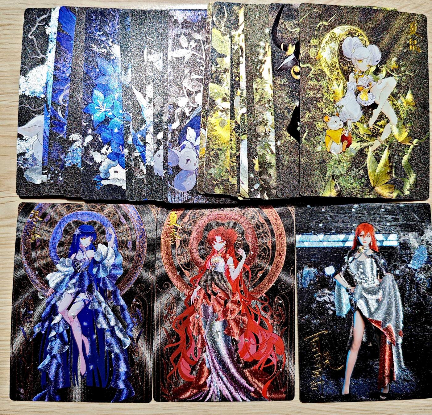 卡牌限时025期活动专场 【全新】齐卡文化-百晓昇-四季生肖二弹24张+夏冬2张+画师cos1张粗闪*27张全