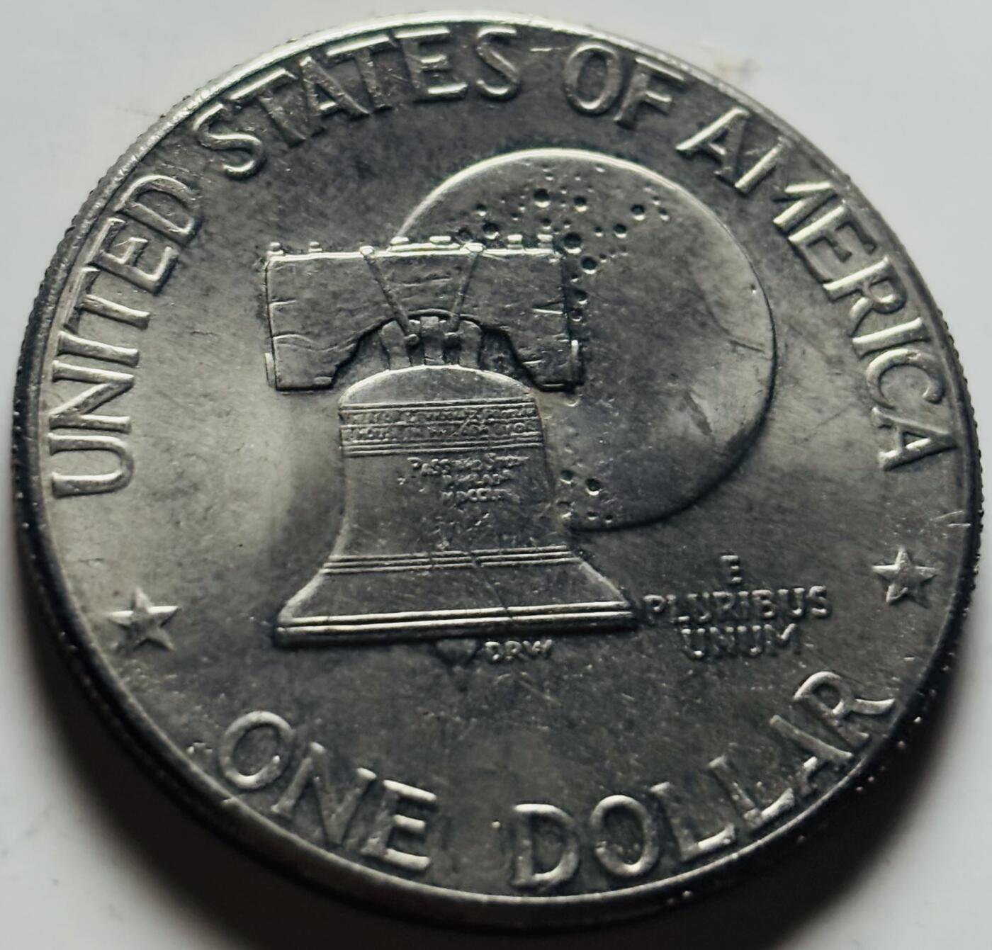 文馨钱币收藏第 284 场，【 长期接收代拍品】老藏家拍品南朝鲜李承晚时期货币，泰国大型纪念币，土耳其各时期及各国套币场 原光好品 1976 年美国建国 200 周年大一元纪念币 D 版