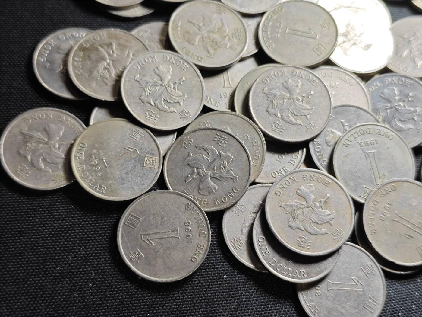 KK钱币收藏小铺 （套币 好品/批量散币 银币）专场  2月预留时间 周末发货  香港1元126枚一组