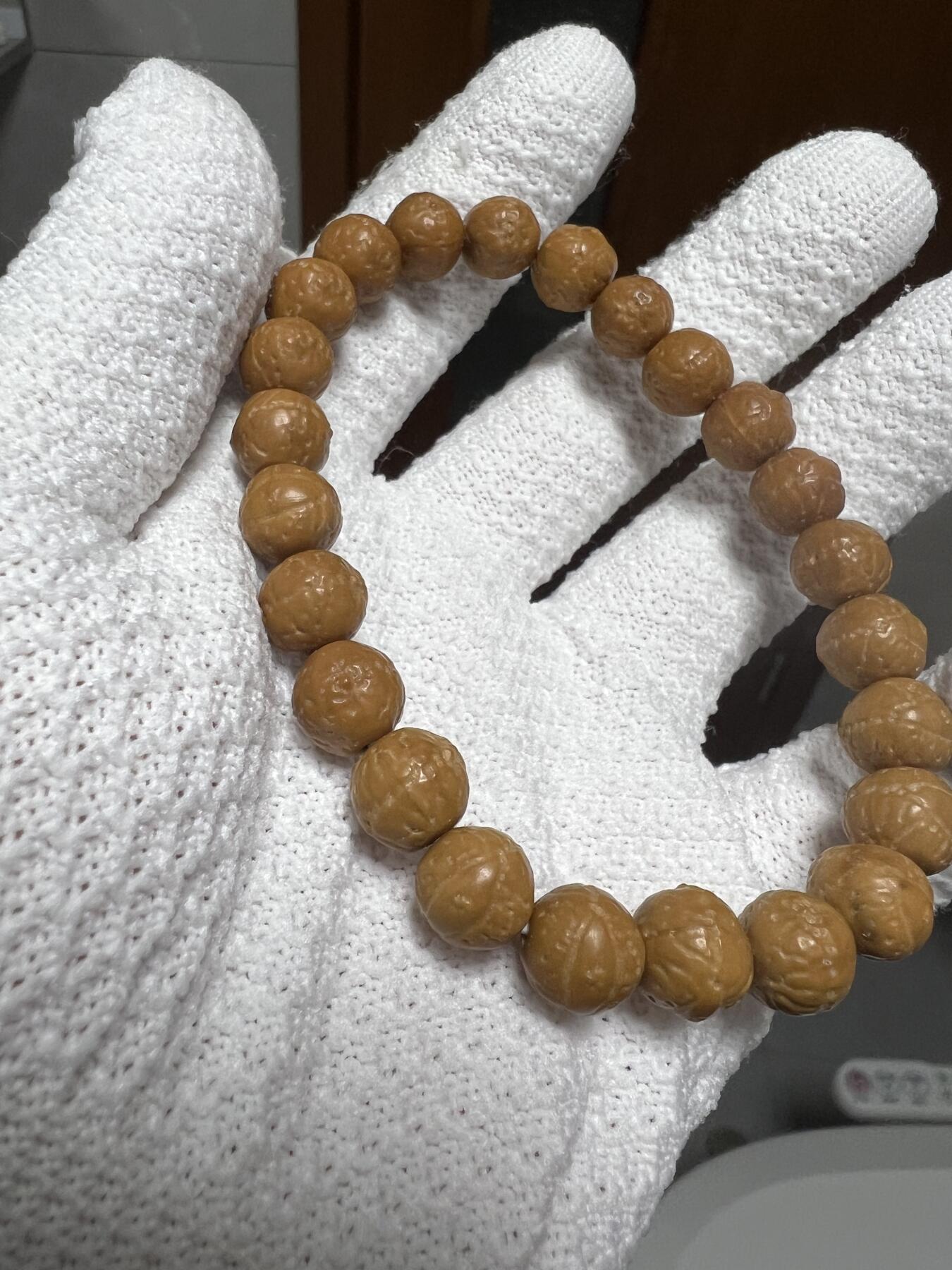 零元拍：猴头精雕凤眼手串10MM，润到没朋友