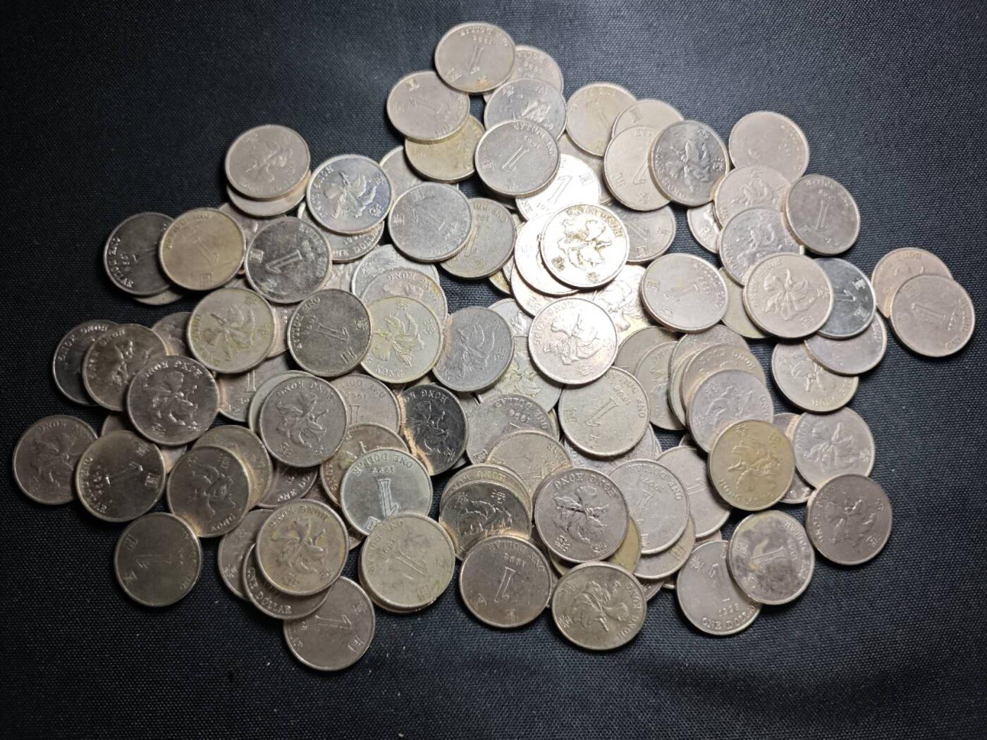 KK钱币收藏小铺 （套币 好品/批量散币 银币）专场  2月预留时间 周末发货  香港1元126枚一组