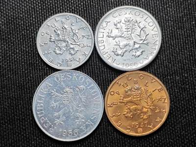 KK钱币收藏小铺 （套币 好品/批量散币 银币）专场  2月预留时间 周末发货 -  捷克 无框狮 大小面值好品一组