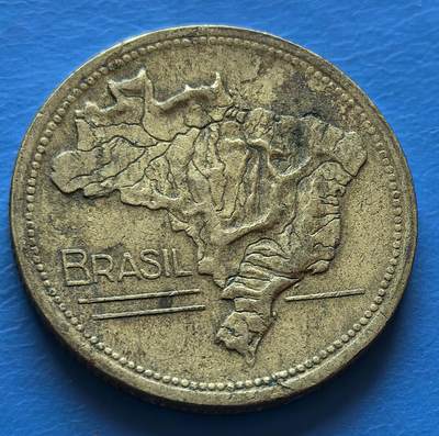 外国优质老铜币银币，周六九点倒数截拍，满百包邮，可寄存半年，喜欢朋友微信扫描二维码可直接参拍 - 巴西1949年2库鲁地图币