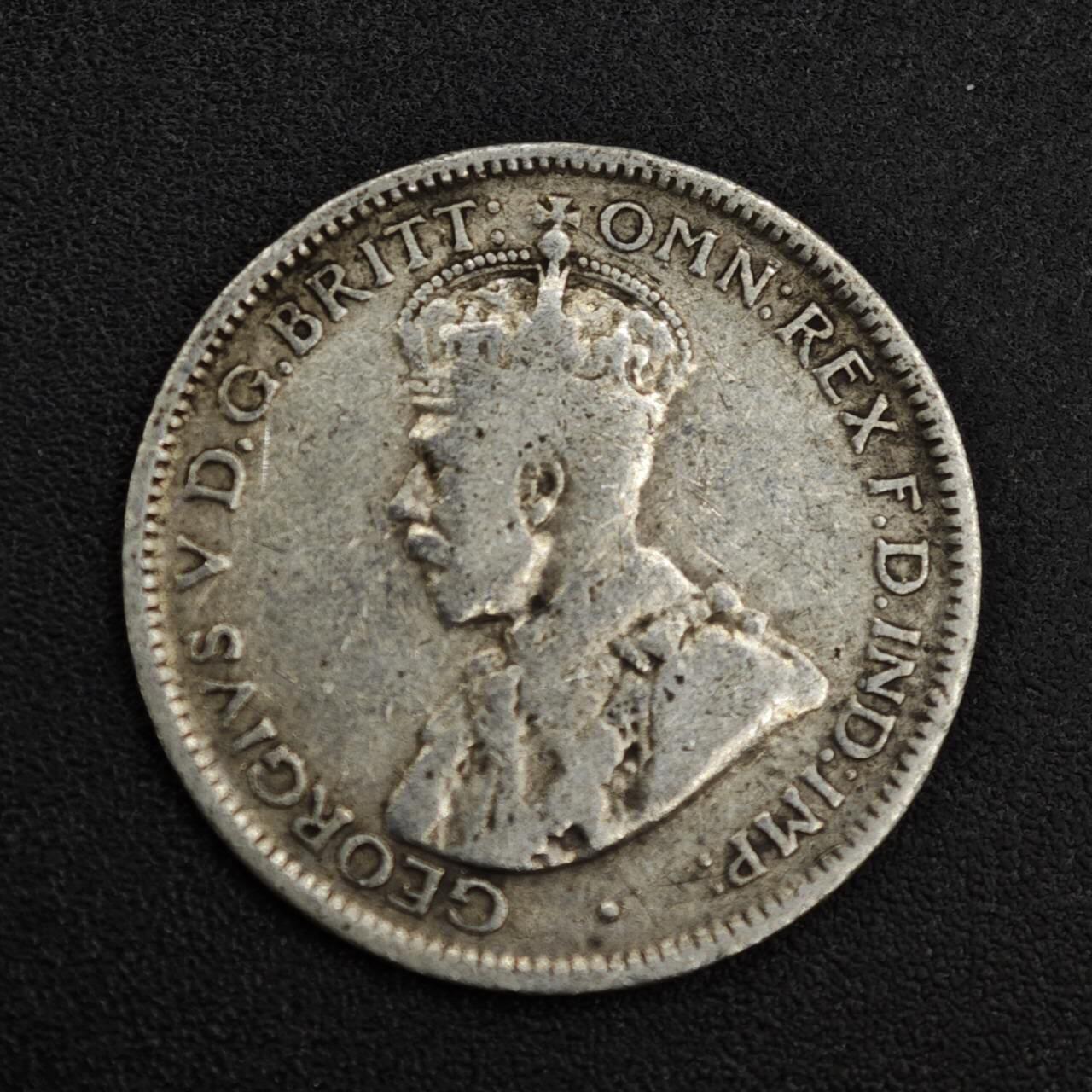 【淘币小摊】限时拍第八百一十二拍  小银币场  满百包邮可预留两周  周一统一发货  澳大利亚1924年乔治五世6便士银币