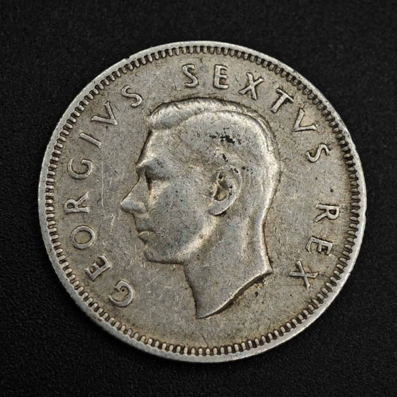 【淘币小摊】限时拍第八百一十二拍  小银币场  满百包邮可预留两周  周一统一发货  南非1950年乔治六世一先令银币