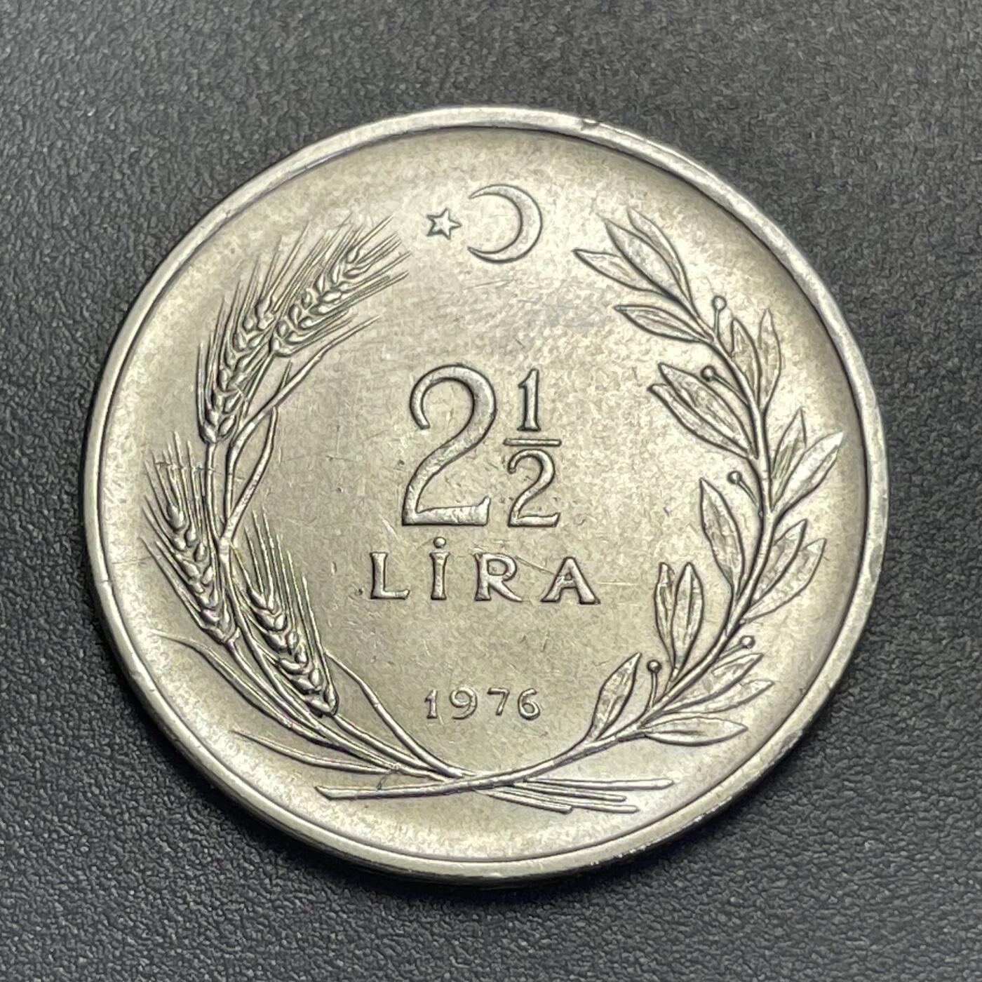 回流1130 土耳其1976年2.5里拉30妈咪 独立战争中的士兵形象