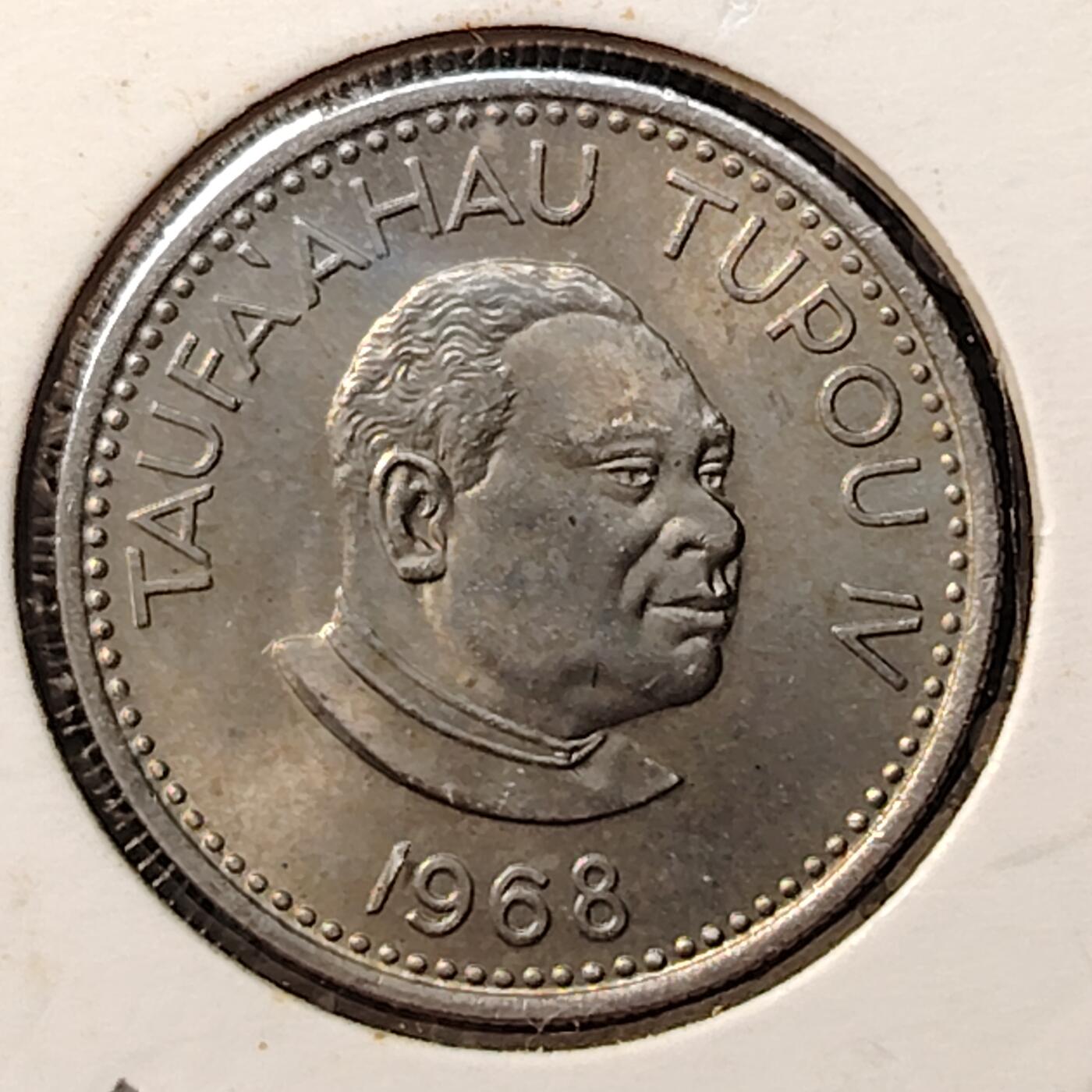 布加迪🐬～世界钱币(上海)🌾第 262 期 /  各国套币和散币 汤加🇹🇴 1968年 5分