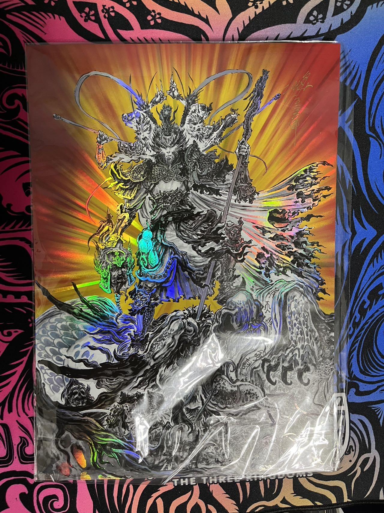 卡牌杂货铺专场拍卖第一场 11.29周六晚10:00截拍 【亲签】启读文化 沈鑫 傲骨神威 悟空·无神之地 A4大卡 043/300