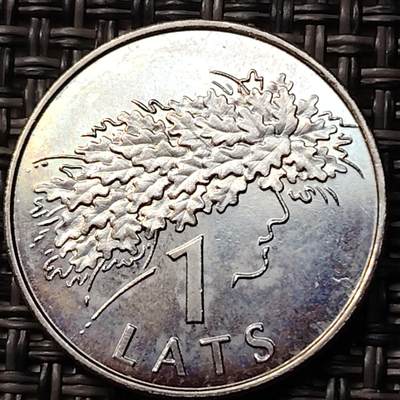 布加迪🐬～世界钱币(上海)🌾第 262 期 /  各国套币和散币 - 拉脱维亚🇱🇻 2006年 1拉特 纪念币 夏至