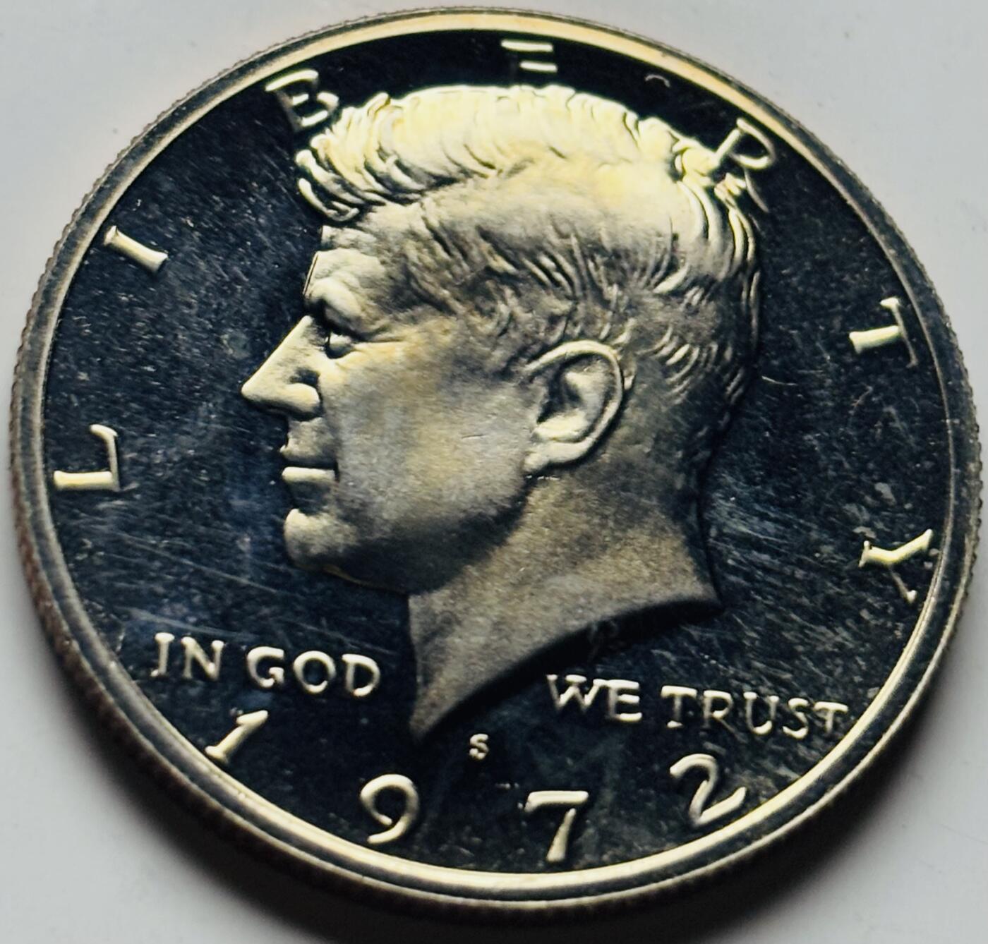 文馨钱币收藏第 284 场，【 长期接收代拍品】老藏家拍品南朝鲜李承晚时期货币，泰国大型纪念币，土耳其各时期及各国套币场 原光 1972 年美国肯尼迪半美元精制币S 版