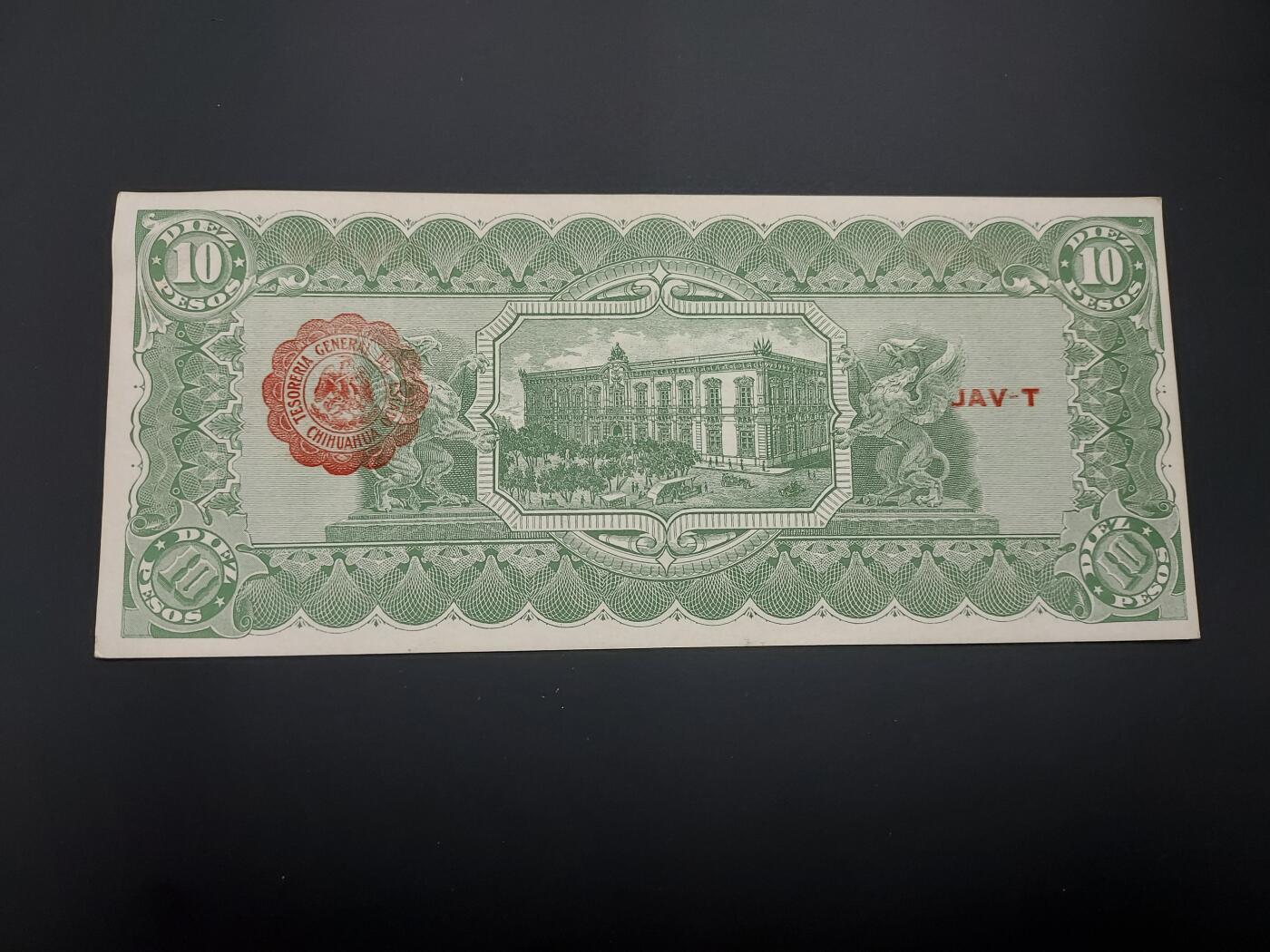 博彦收藏   12月8日 8点 钱币专场 1914 墨西哥 10比索UNC