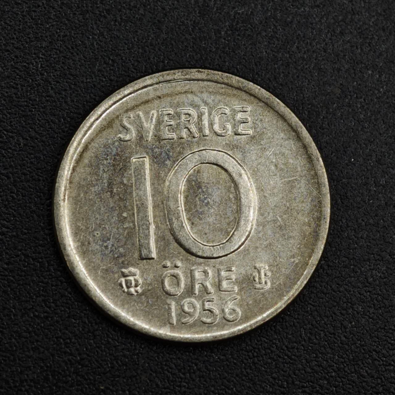 【淘币小摊】限时拍第八百一十二拍  小银币场  满百包邮可预留两周  周一统一发货  瑞典1956年10欧尔银币
