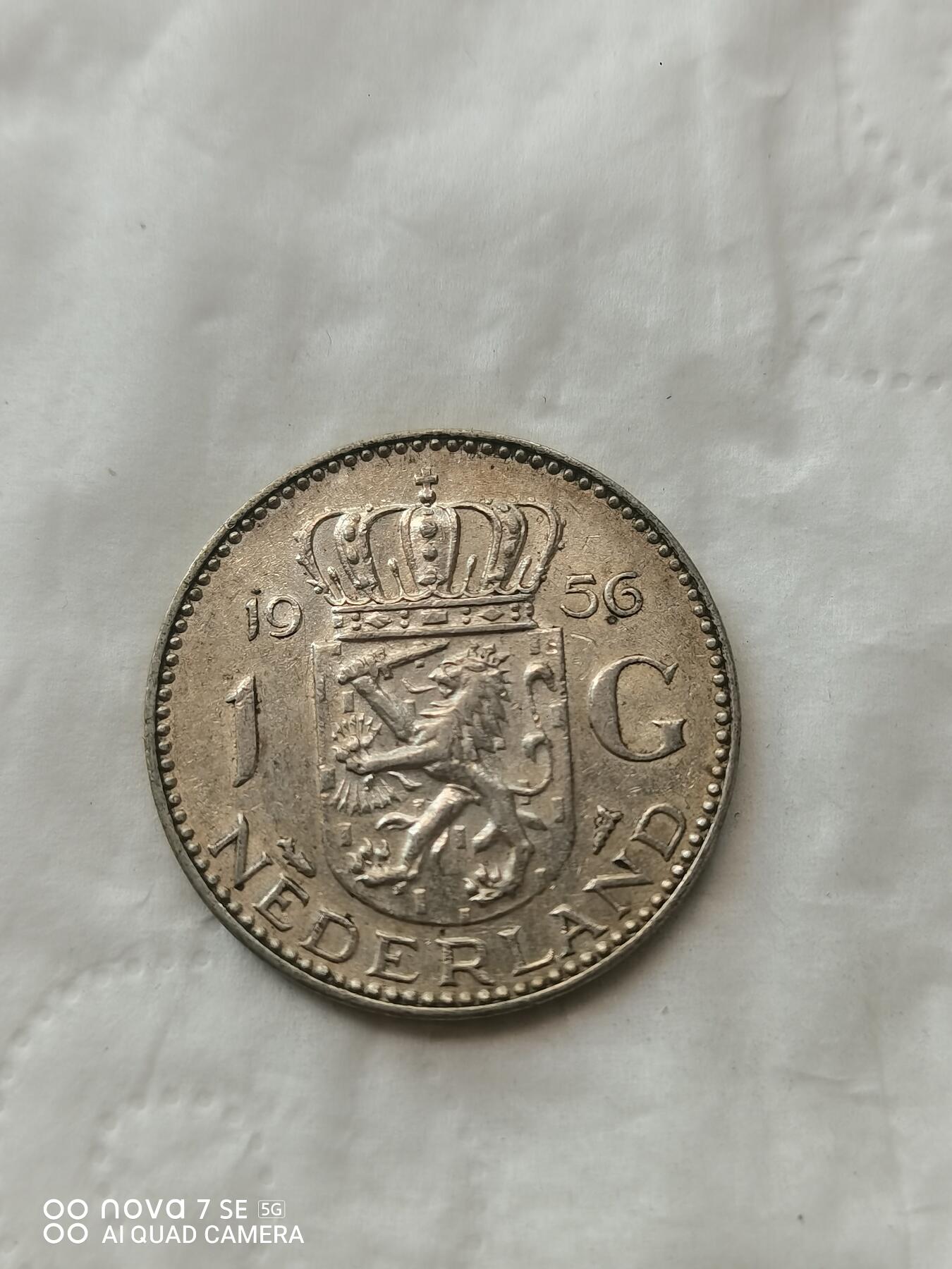 外国钱币 56年荷兰1盾