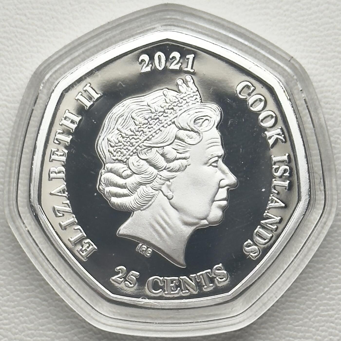 ＜小葵钱铺＞第66期·散币·银币场·满200包邮，不寄存·12月1号发货 〈发行量19999〉库克群岛2021年哈利波特·多比25分彩色镀银类精制纪念币