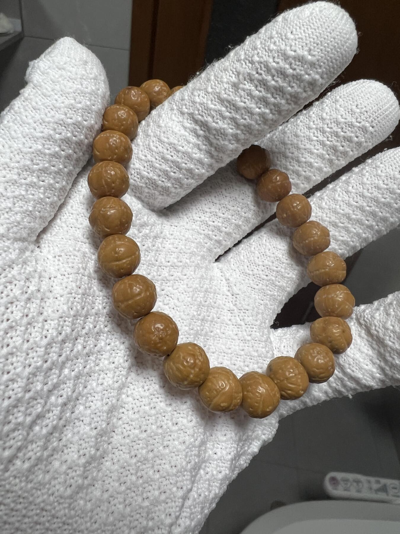 零元拍：猴头精雕凤眼手串10MM，润到没朋友