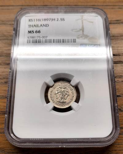 纫秋兰以为佩·凡希社微拍感恩专场 - 1897泰国2.5萨当NGC-MS66