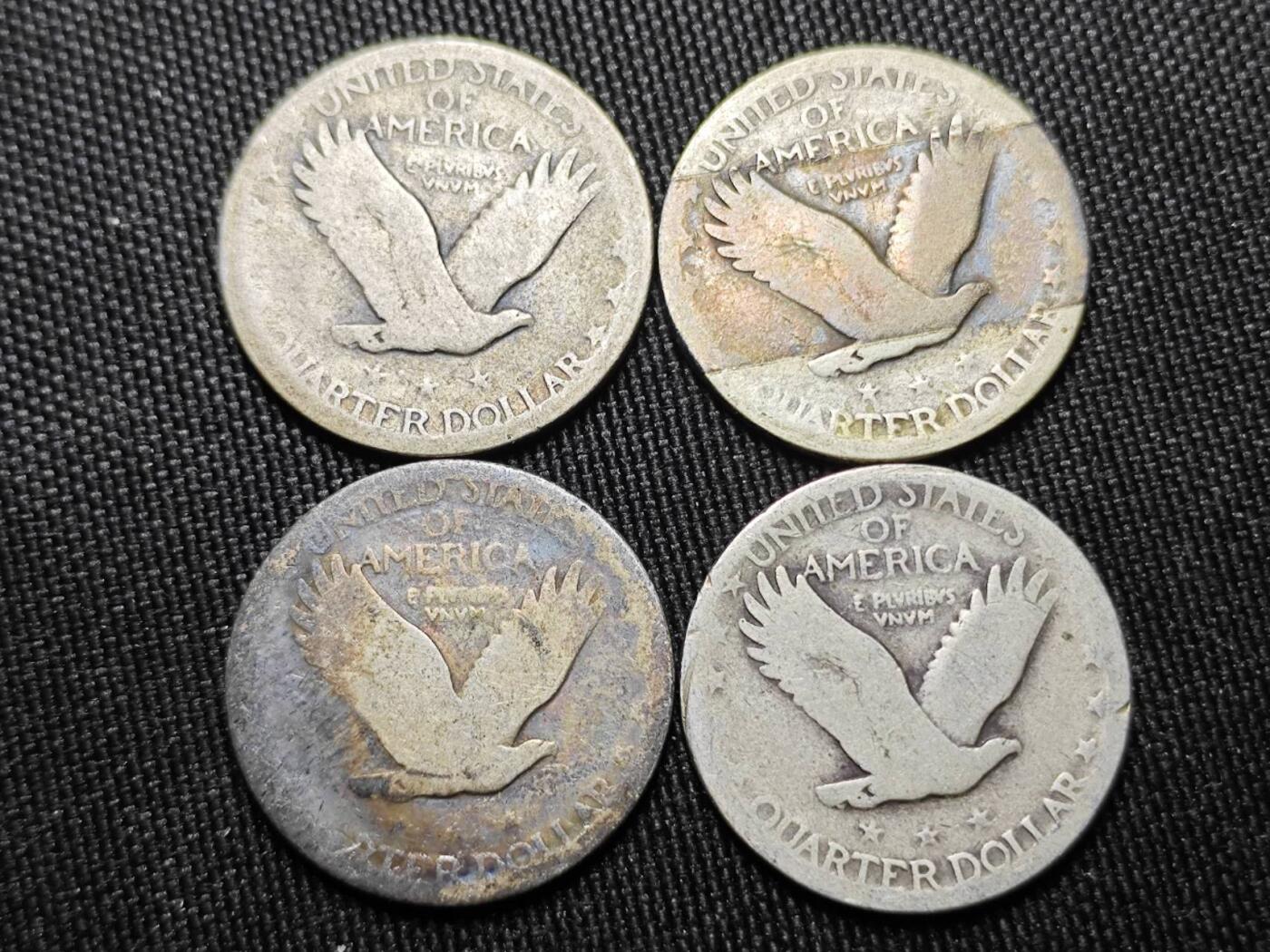 KK钱币收藏小铺 （套币 好品/批量散币 银币）专场  2月预留时间 周末发货  美国站人飞鹰银币一组4枚