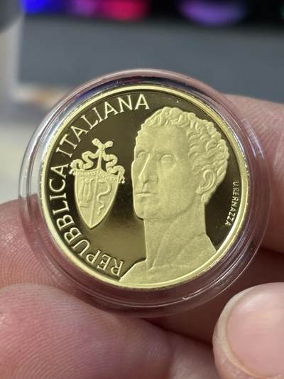 意大利2022年安东尼奥·卡诺瓦逝世 200 周年金币，900金，6.451克，发行1500枚，金价5574