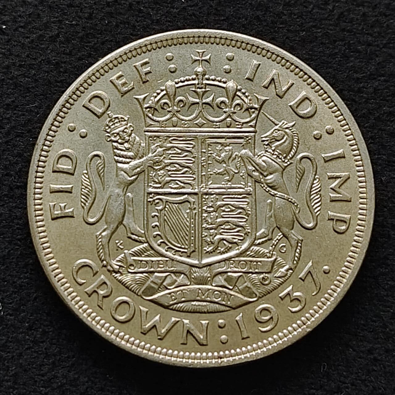 【全场包邮】纯粹捡漏拍483场（免费代拍第20场） 英国1937年乔治六世1克朗登基纪念银币