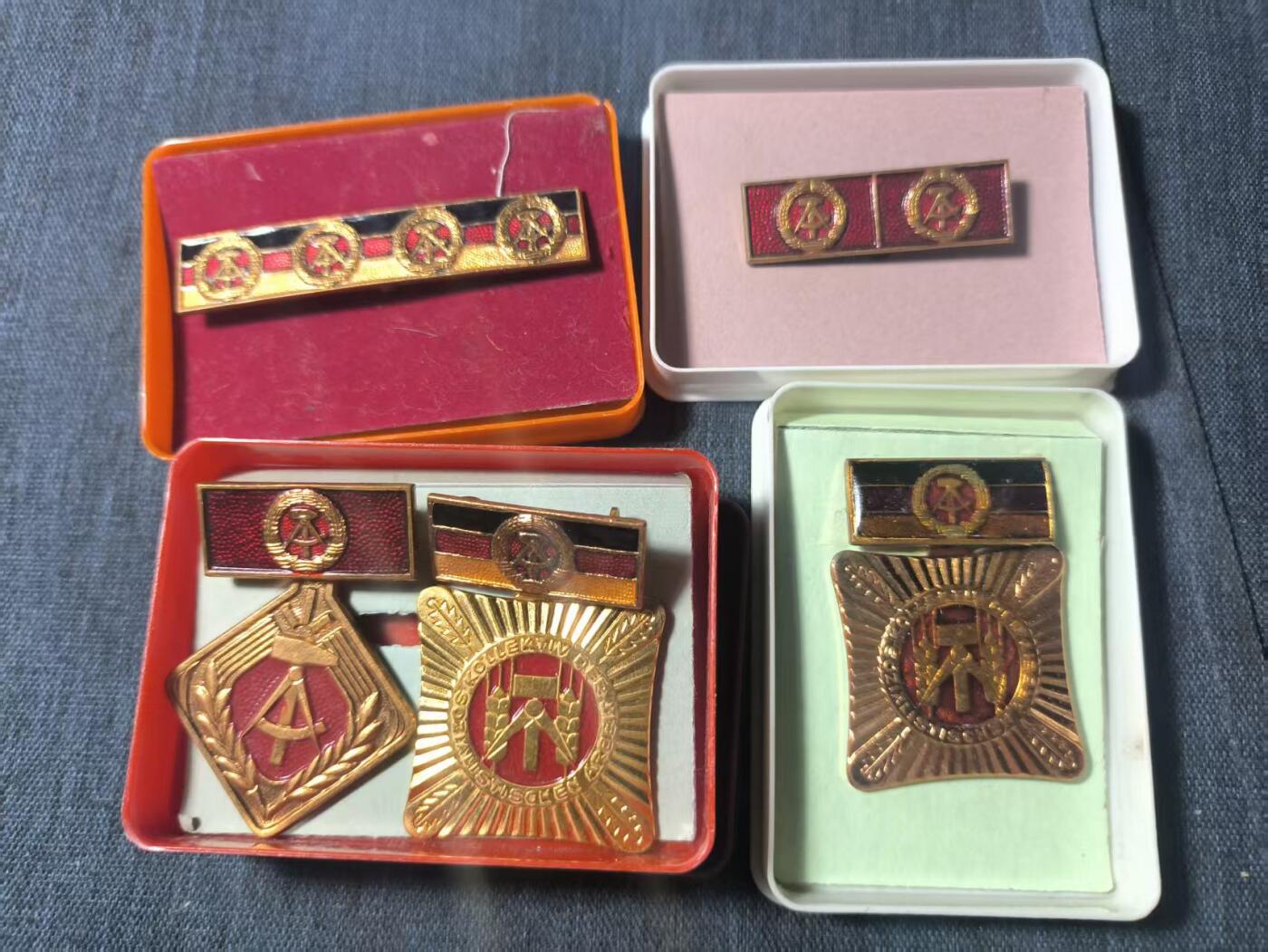 罗岚⭐新藏⭐特惠专拍第一场-分享拍场赚佣 民主德国劳动荣誉奖章一组（含稀有四次获得珐琅版）