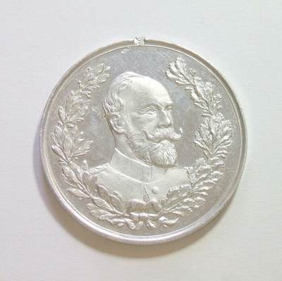 德国安哈特1896年 腓特烈一世高浮雕精制大铝章 40MM - 德国安哈特1896年 腓特烈一世高浮雕精制大铝章 40MM