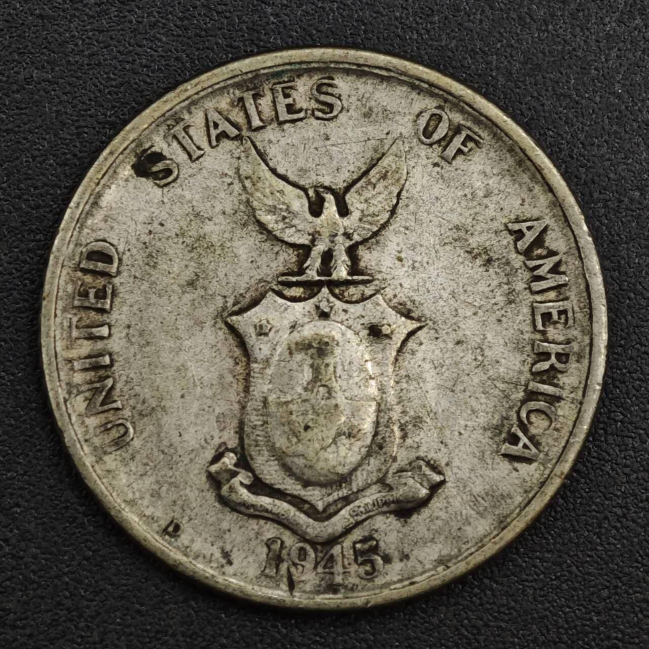 【淘币小摊】限时拍第八百一十二拍  小银币场  满百包邮可预留两周  周一统一发货  菲律宾1945年20分银币